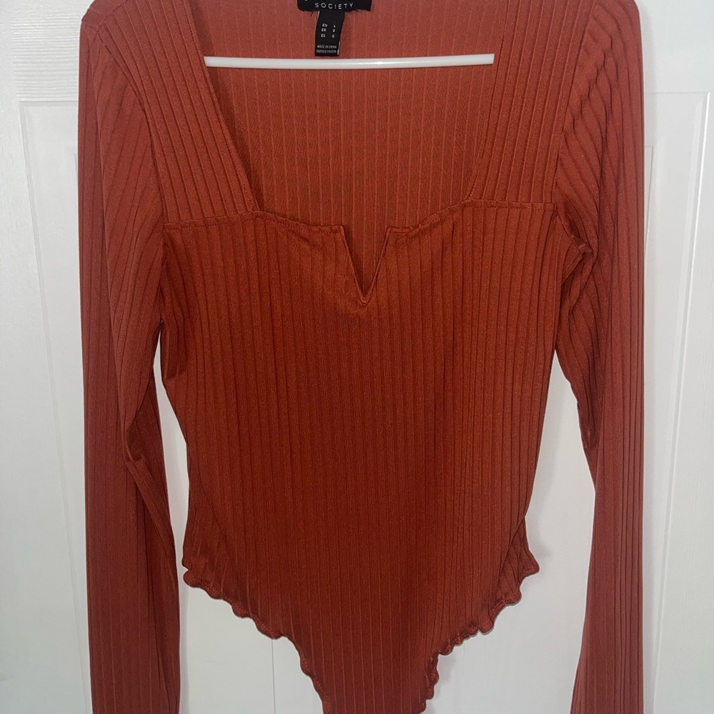 Rust Long Sleeve Bodysuit